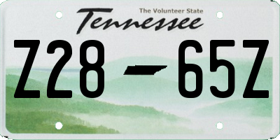 TN license plate Z2865Z