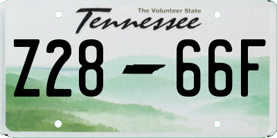 TN license plate Z2866F