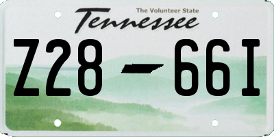 TN license plate Z2866I