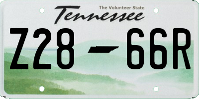TN license plate Z2866R