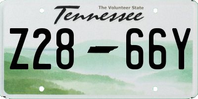 TN license plate Z2866Y