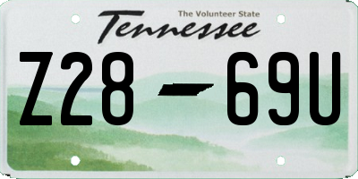 TN license plate Z2869U