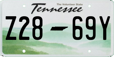 TN license plate Z2869Y