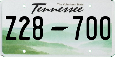 TN license plate Z2870O