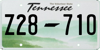 TN license plate Z2871O