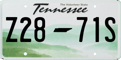 TN license plate Z2871S