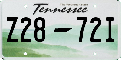 TN license plate Z2872I