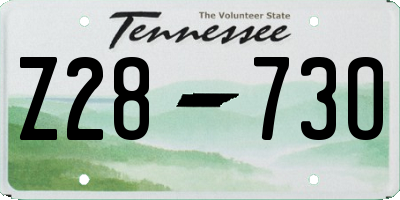 TN license plate Z2873O