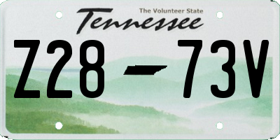 TN license plate Z2873V