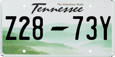 TN license plate Z2873Y