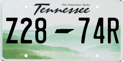 TN license plate Z2874R