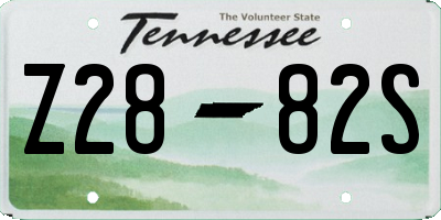 TN license plate Z2882S