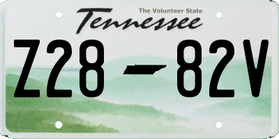 TN license plate Z2882V