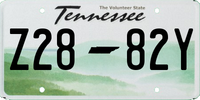 TN license plate Z2882Y