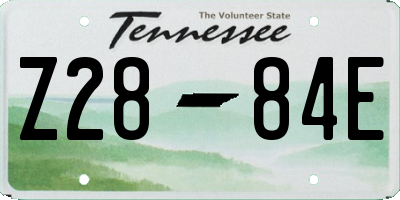 TN license plate Z2884E