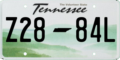 TN license plate Z2884L