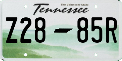 TN license plate Z2885R