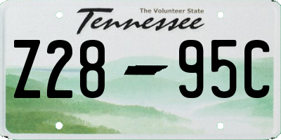 TN license plate Z2895C