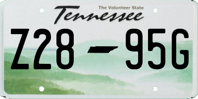 TN license plate Z2895G