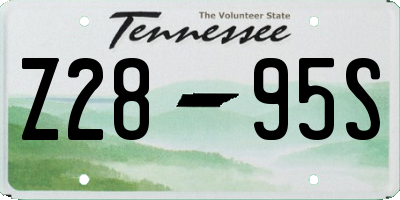TN license plate Z2895S