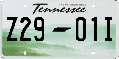 TN license plate Z2901I