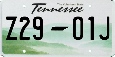 TN license plate Z2901J