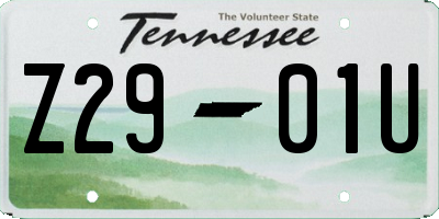 TN license plate Z2901U