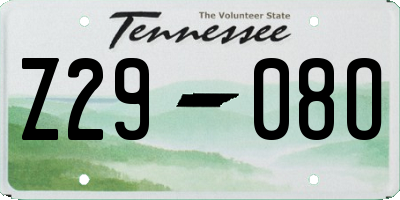 TN license plate Z2908O