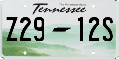 TN license plate Z2912S