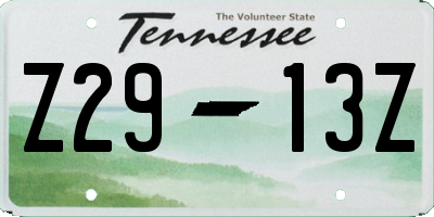 TN license plate Z2913Z