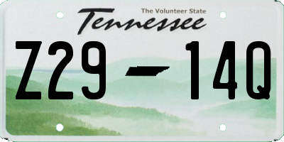 TN license plate Z2914Q