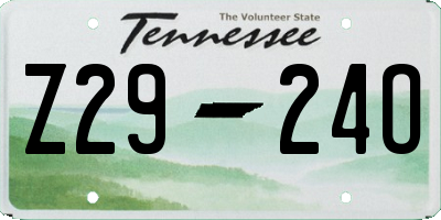 TN license plate Z2924O