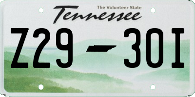 TN license plate Z2930I