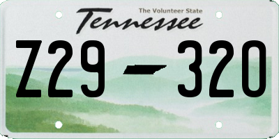 TN license plate Z2932O