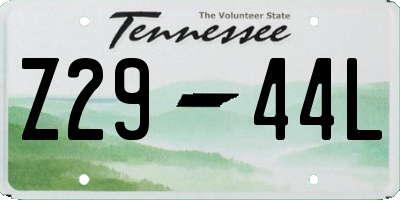 TN license plate Z2944L