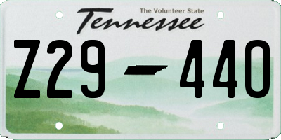 TN license plate Z2944O