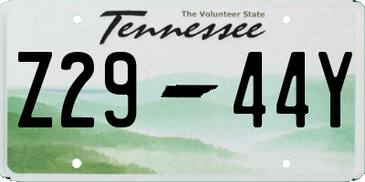 TN license plate Z2944Y
