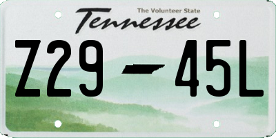 TN license plate Z2945L