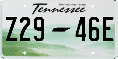 TN license plate Z2946E