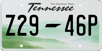 TN license plate Z2946P