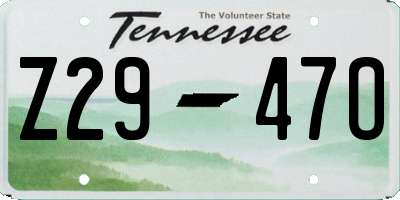 TN license plate Z2947O