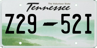 TN license plate Z2952I