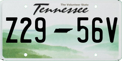 TN license plate Z2956V