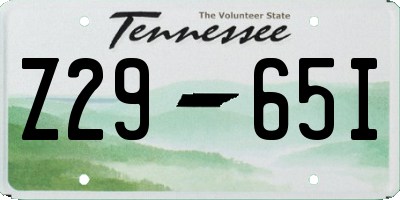 TN license plate Z2965I