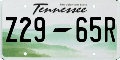 TN license plate Z2965R