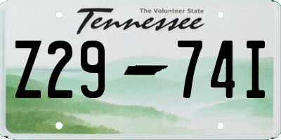 TN license plate Z2974I