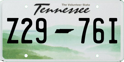 TN license plate Z2976I