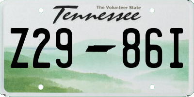 TN license plate Z2986I