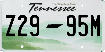 TN license plate Z2995M