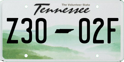 TN license plate Z3002F